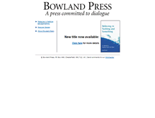 Tablet Screenshot of bowlandpress.com